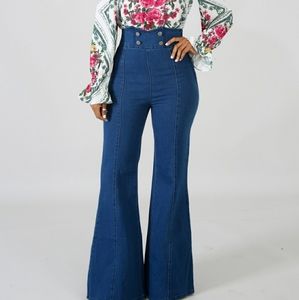 Corset denim bell bottom